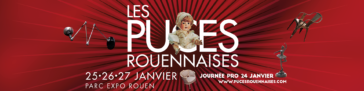 Les Puces Rouennaises au Parc des Expos de Rouen du 25 au 27 janvier 2019 - Tapissier décorateur tapissière décoratrice et Abat-jouriste Métissage et Matières